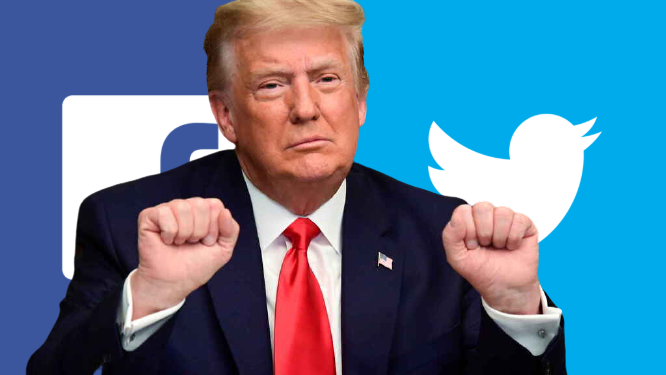 Facebook block Trump Twitter block Trump
