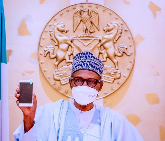 President Buhari Unveils first Nigerian Made Android Phone