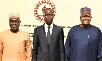 L-R: Senegalese Ambassador to Nigeria, Mr Ndiaye, Executive Secretary of WATRA, Mr Aboki and EVC NCC, Prof Danbatta