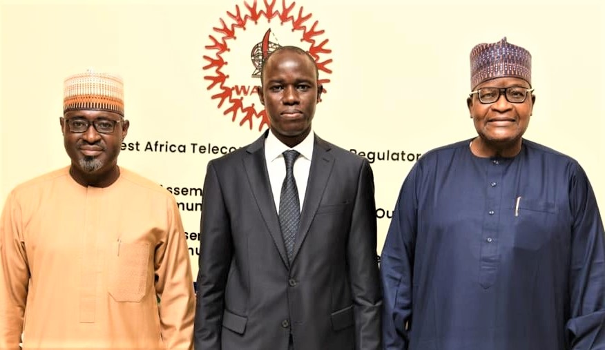 L-R: Senegalese Ambassador to Nigeria, Mr Ndiaye, Executive Secretary of WATRA, Mr Aboki and EVC NCC, Prof Danbatta