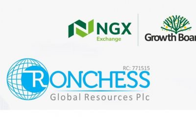 NGX lists 91m shares of Ronchess Global Resources on growth board