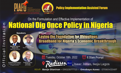 PIAFo Sets for Dig Once Policy Summit to Boost Fibre Deployment