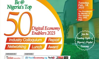 The Nigeria’s Top 50 Digital Economy Enablers 2023 holds this week in Lagos February 14, 2023 at the prestigious Providence Hotel in Ikeja GRA, Lagos.