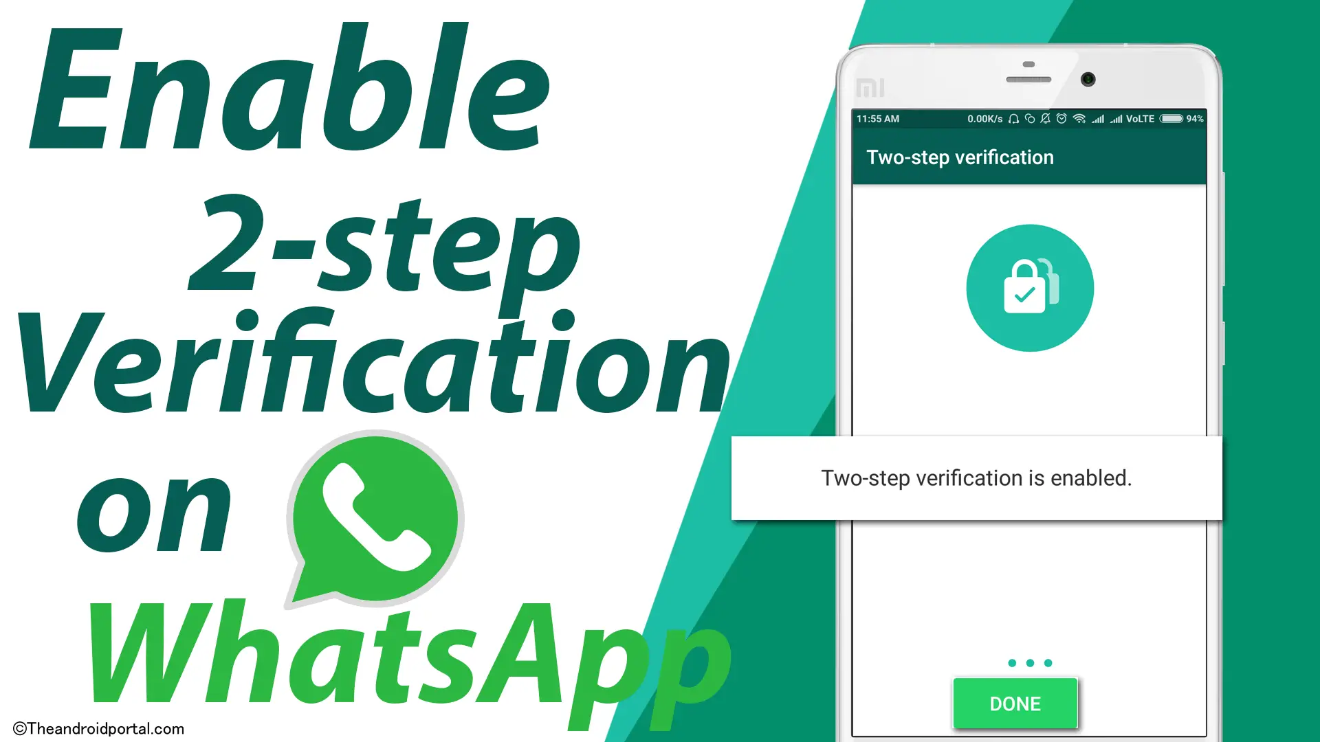 Two factor authentication for WhatsApp