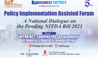 PIAFo Stakeholders to Dissect Pending NITDA Bill April 13