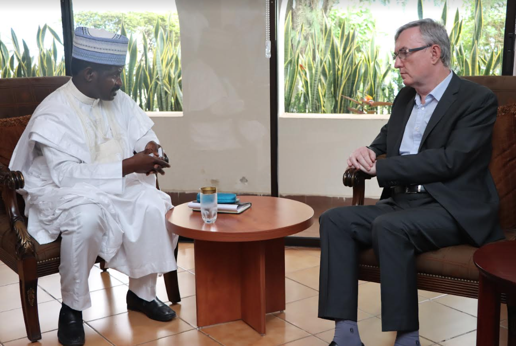Dr. Bashir Gwandu, Executive Vice Chairman/CEO, National Agency for Science and Engineering Infrastructure (NASENI) and Czech Republic Ambassador to Nigeria, His Excellency Zdeněk Krejčí when the former paid the Ambassador a courtesy visit on Friday 19th August, 2023 in Abuja.