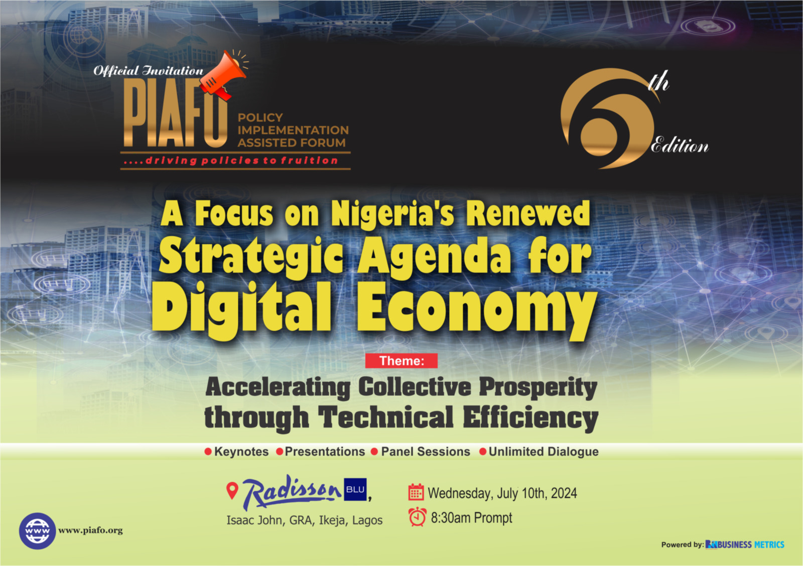 PIAFo: Stakeholders to X-ray Nigeria’s Renewed Digital Economy Agenda July 10