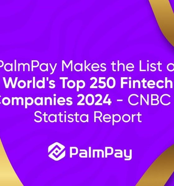 PalmPay Emerged among Top 250 Fintech Companies in the World