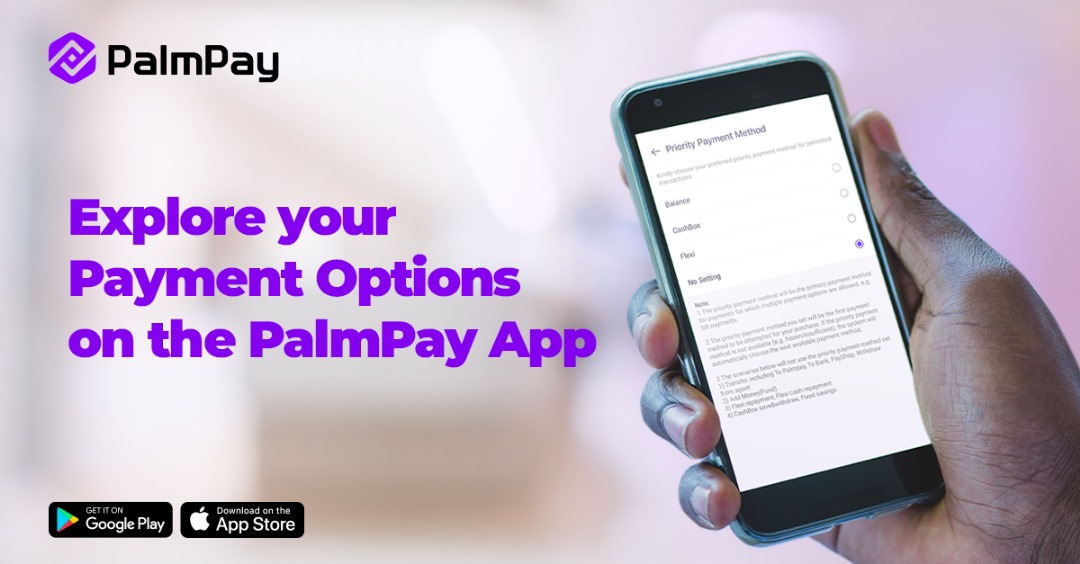 Explore your Payment Option on the PalmPay App 