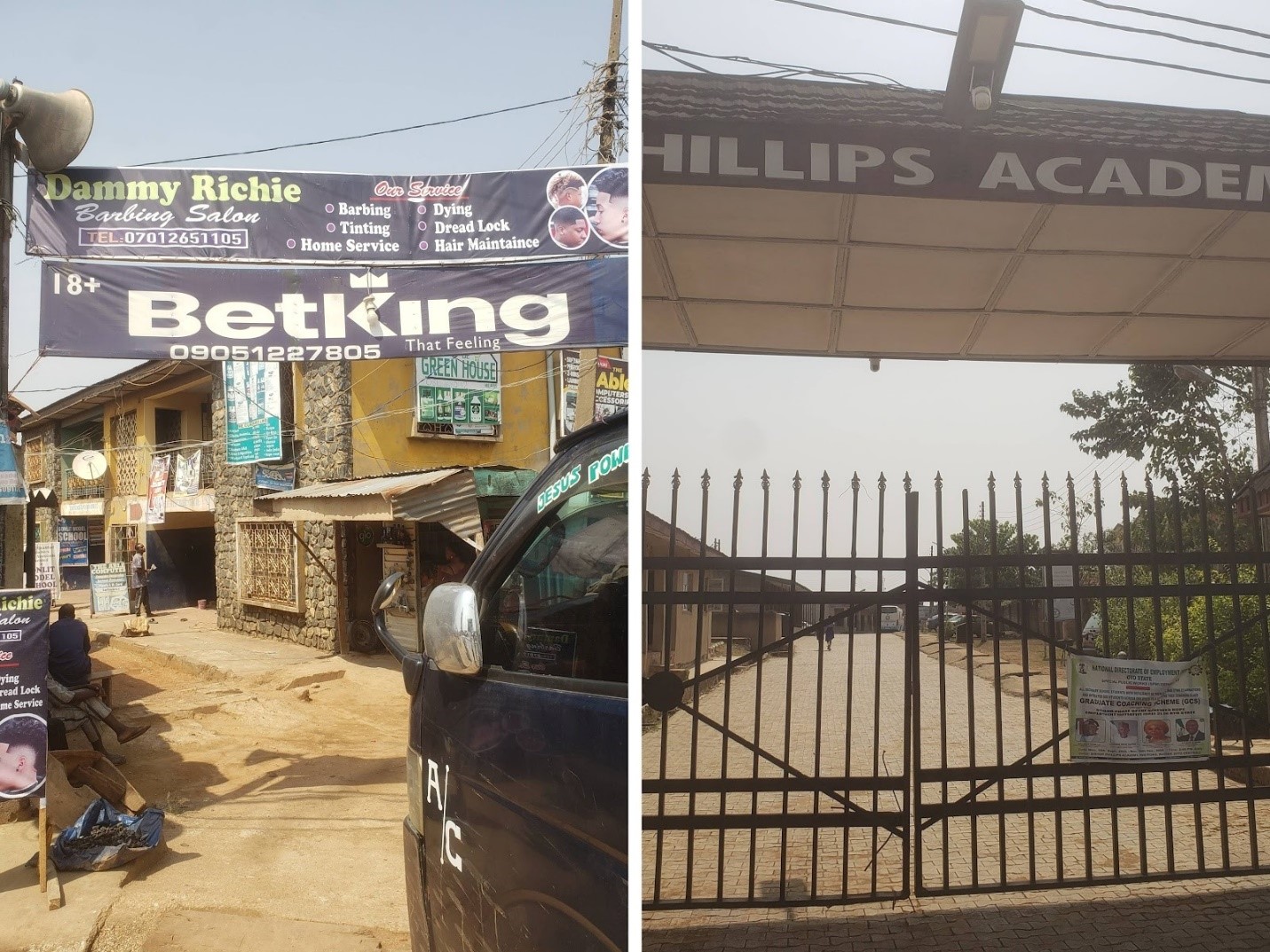 A betting shop around Islamic High School, Basorun.